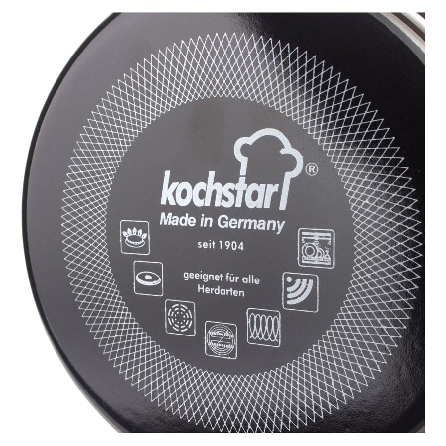 Ковш эмалированный  с крышкой KOCHSTAR Metallica SOLID 1,4л 16см