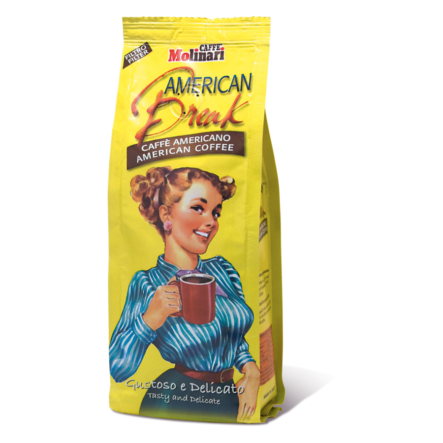 Кофе Molinari молотый Americano/Американо, уп/250гр. кофе молотый jardin americano сrema 250 г