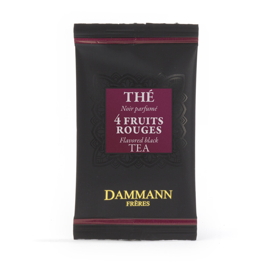 Чай черный ароматизированный в шелковых пакетах DAMMANN Quatre Fruits Rouges 4 ягоды, 24 шт