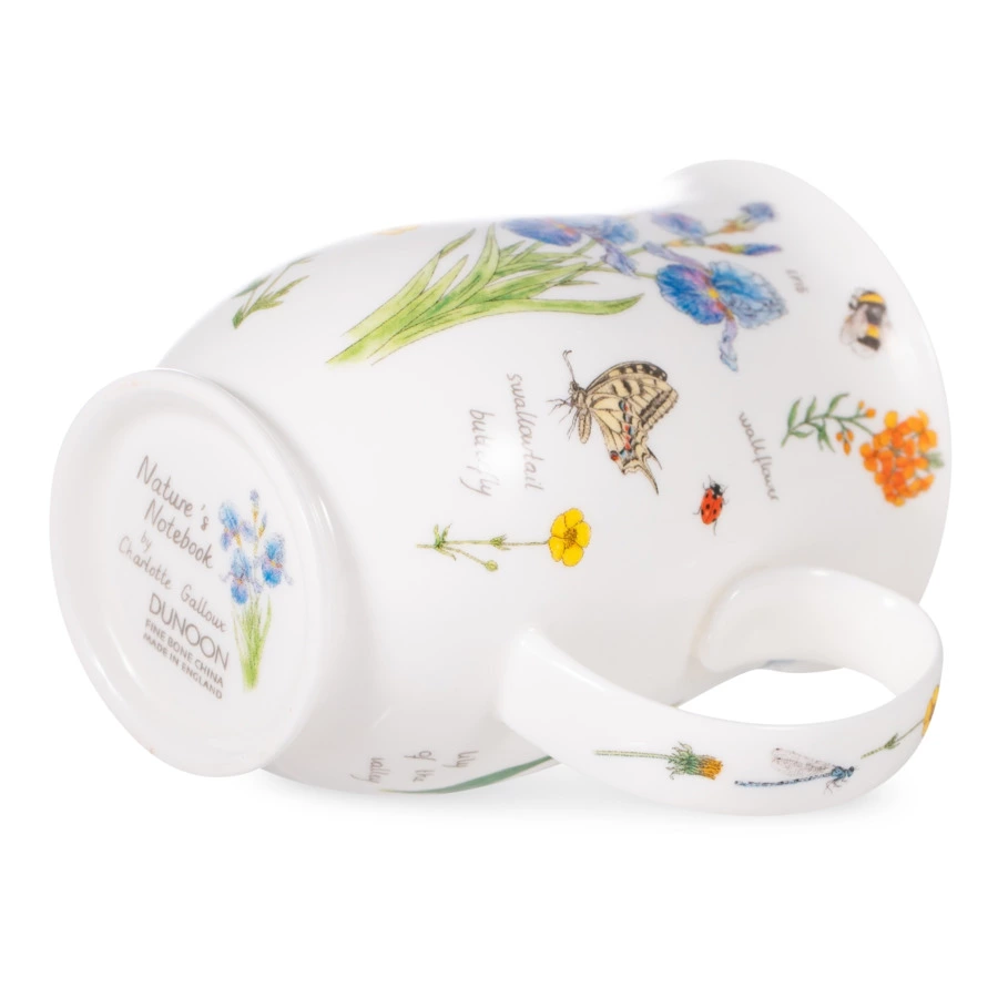 Кружка Dunoon Флористический дневник Ирис Саффолк 310 мл, фарфор костяной