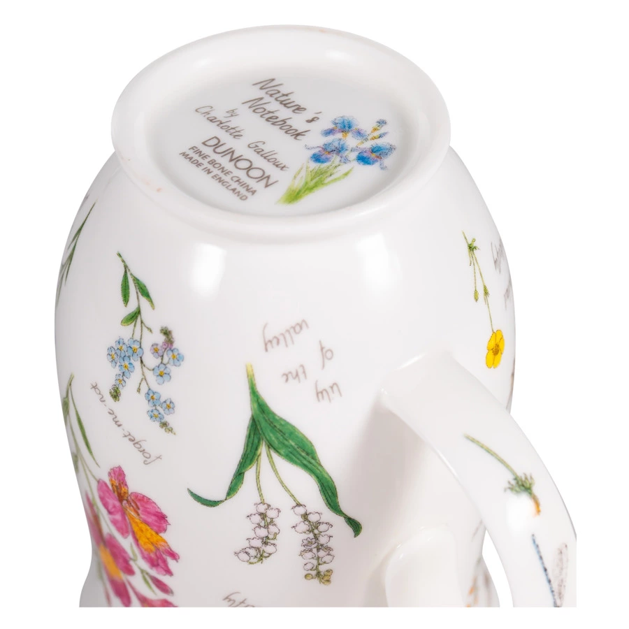 Кружка Dunoon Флористический дневник Ирис Саффолк 310 мл, фарфор костяной