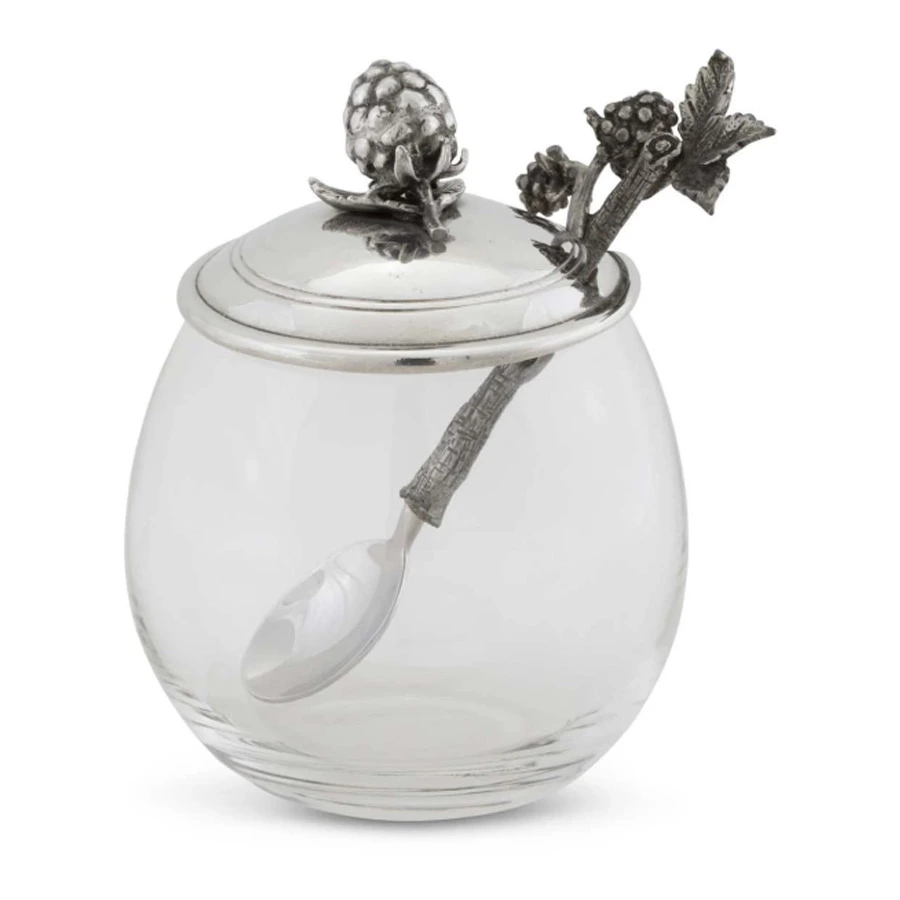 Банка для меда и джема с ложкой Vagabond House Ежевика 360 мл, стекло