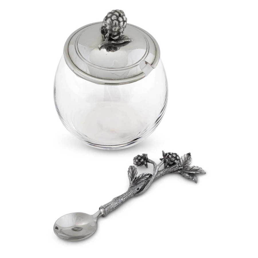 Банка для меда и джема с ложкой Vagabond House Ежевика 360 мл, стекло