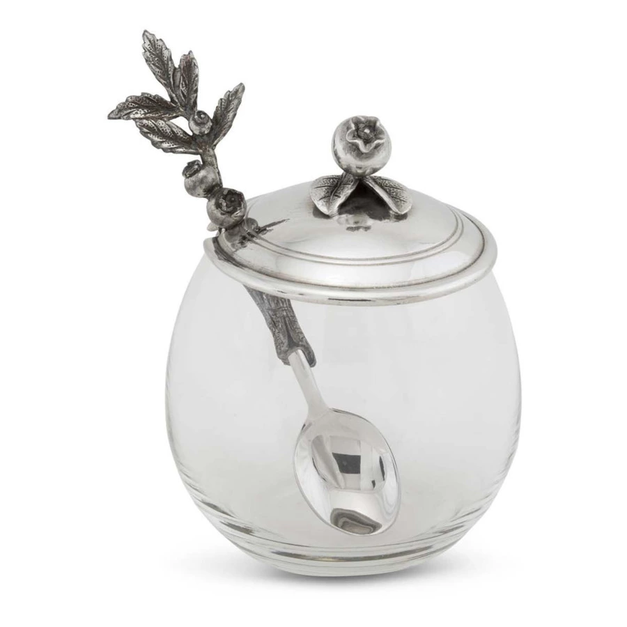 Банка для меда и джема с ложкой Vagabond House Черника 360 мл, стекло