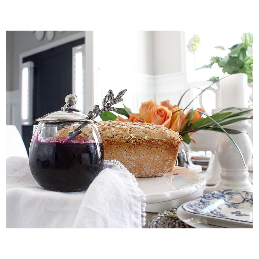 Банка для меда и джема с ложкой Vagabond House Черника 360 мл, стекло