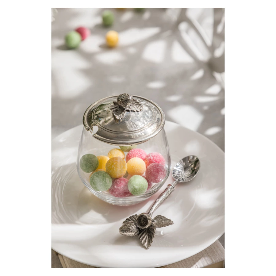 Банка для меда и джема с ложкой Vagabond House Клубника 360 мл, стекло