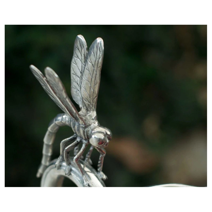 Блюдо для центра стола Vagabond House Стрекозы 43х24 см, олово