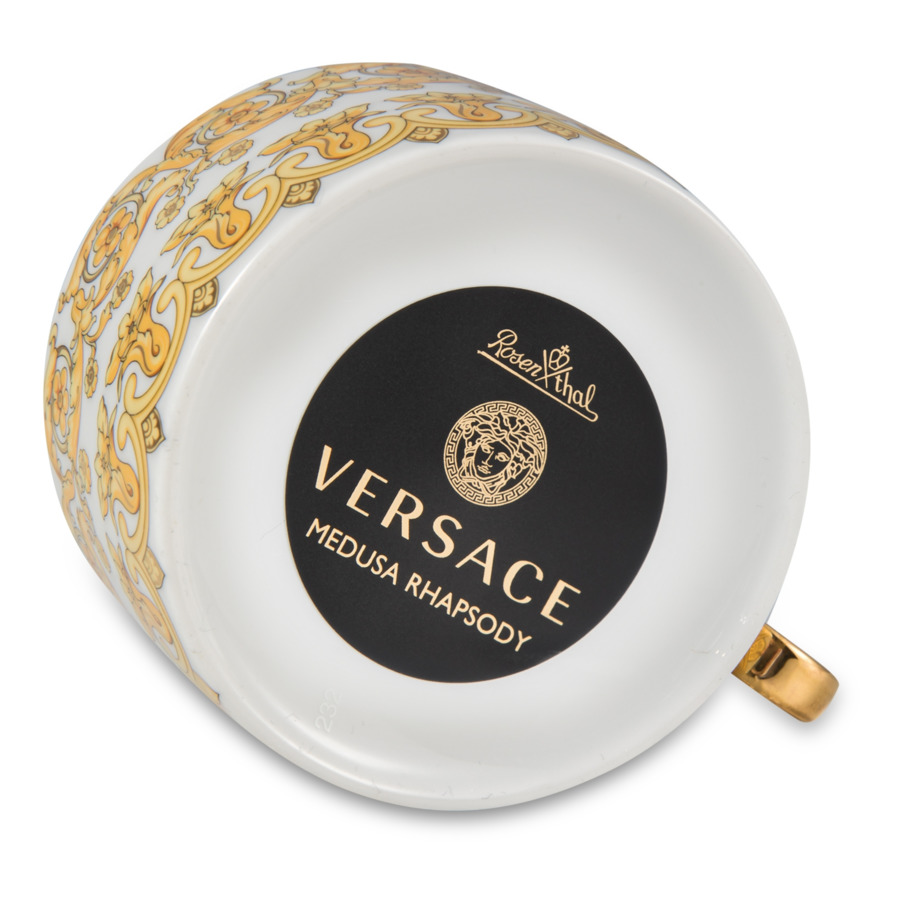 Чашка чайная с блюдцем Rosenthal Versace Медуза Рапсодия 200 мл, фарфор