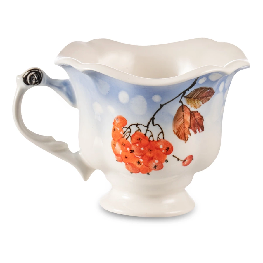 Сервиз Тет-а-Тет Терра керамос Снегири, фарфор, подглазурная роспись