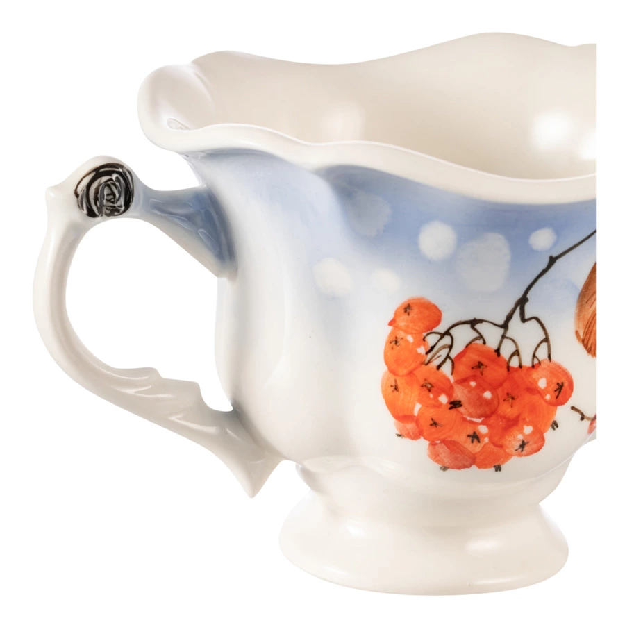 Сервиз Тет-а-Тет Терра керамос Снегири, фарфор, подглазурная роспись