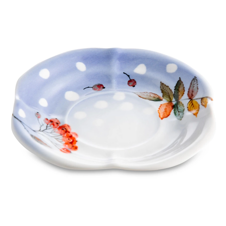 Сервиз Тет-а-Тет Терра керамос Снегири, фарфор, подглазурная роспись