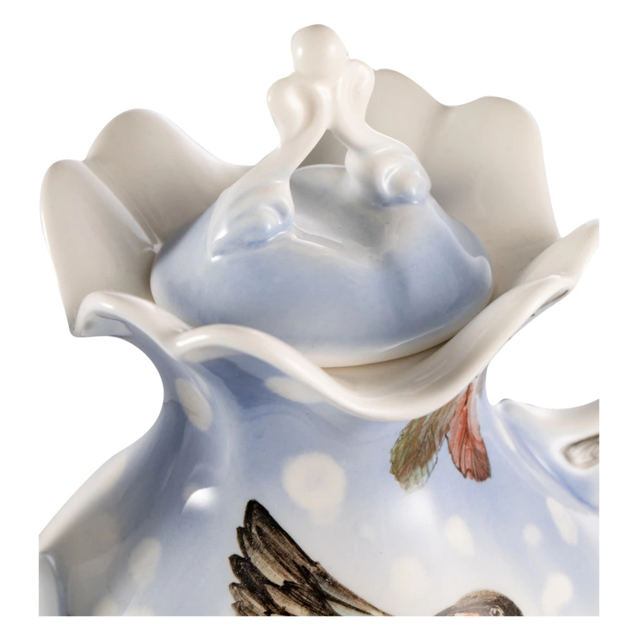 Сервиз Тет-а-Тет Терра керамос Снегири, фарфор, подглазурная роспись