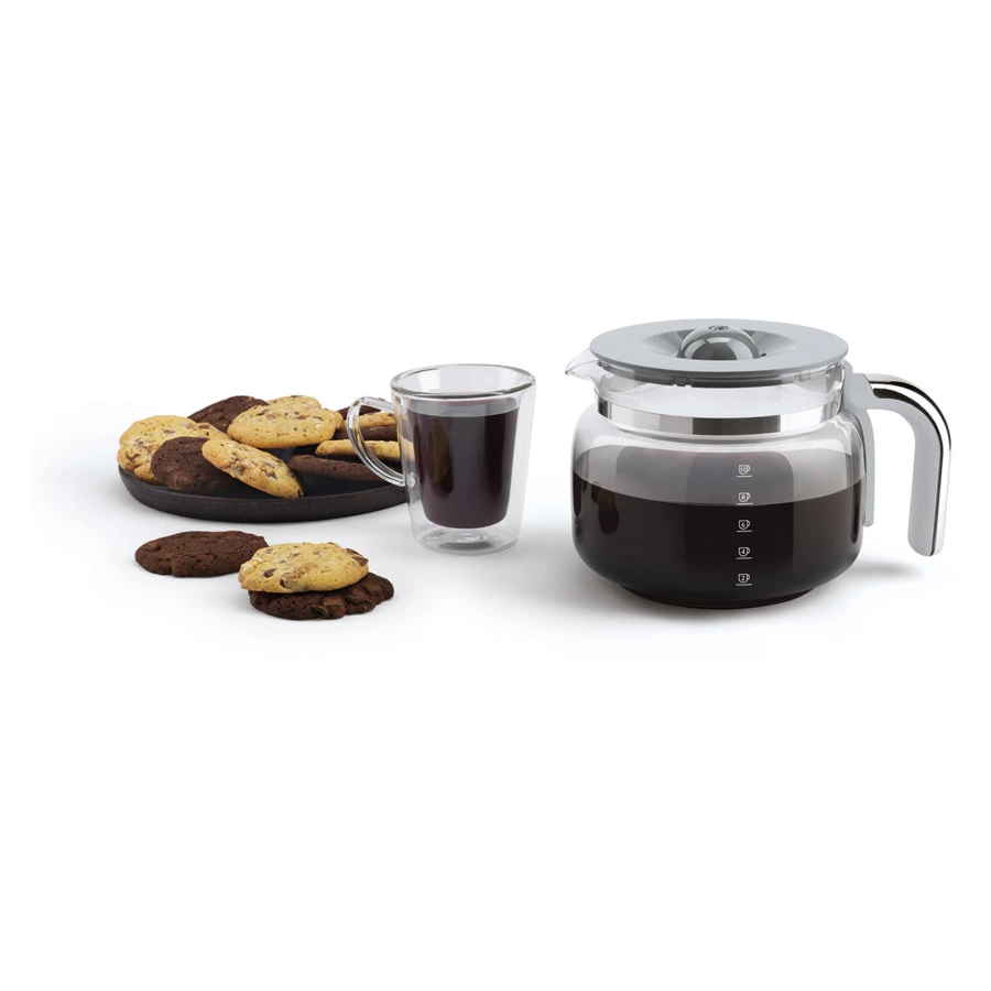 Капельная кофеварка SMEG DCF02BLEU 1050 Вт, кувшин 1,25 л, с подогревом, черный