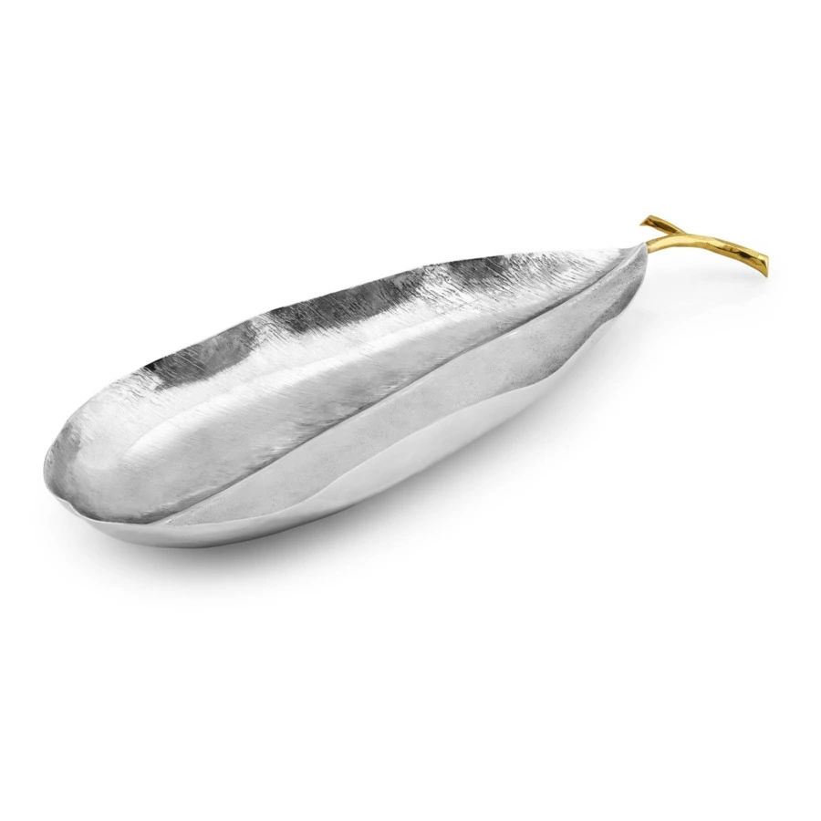 Чаша-лист Michael Aram Чампа Сады Лоди 46 см, сталь нержавеющая