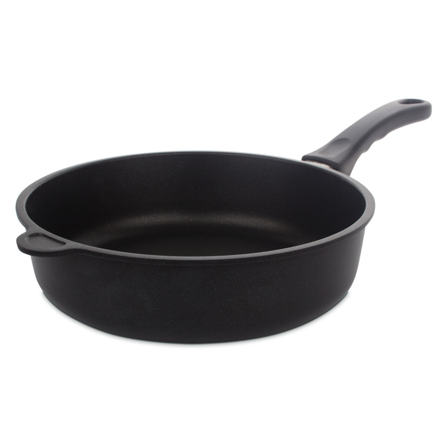 Сковорода глубокая антипригарная АМТ Frying Pans d 26 см, d 7 см с фиксированной ручкой сковорода вок amt gastroguss 26х11 см