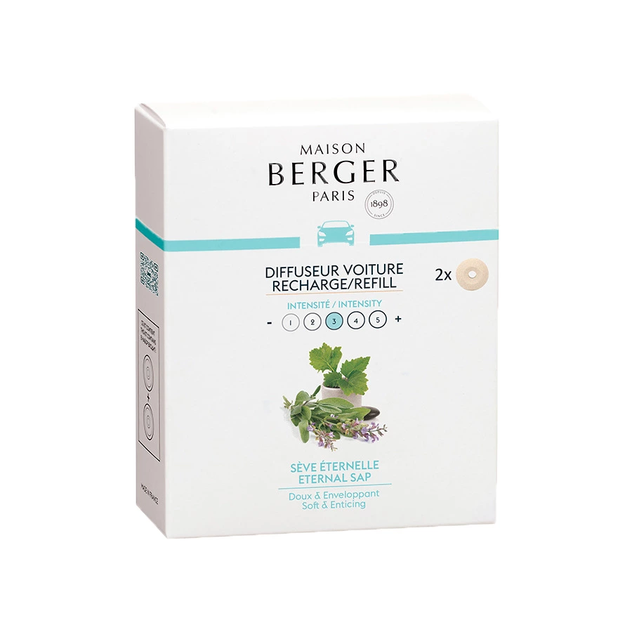 Сменный блок для автодиффузора Maison Berger Шалфей и пачули 2 шт