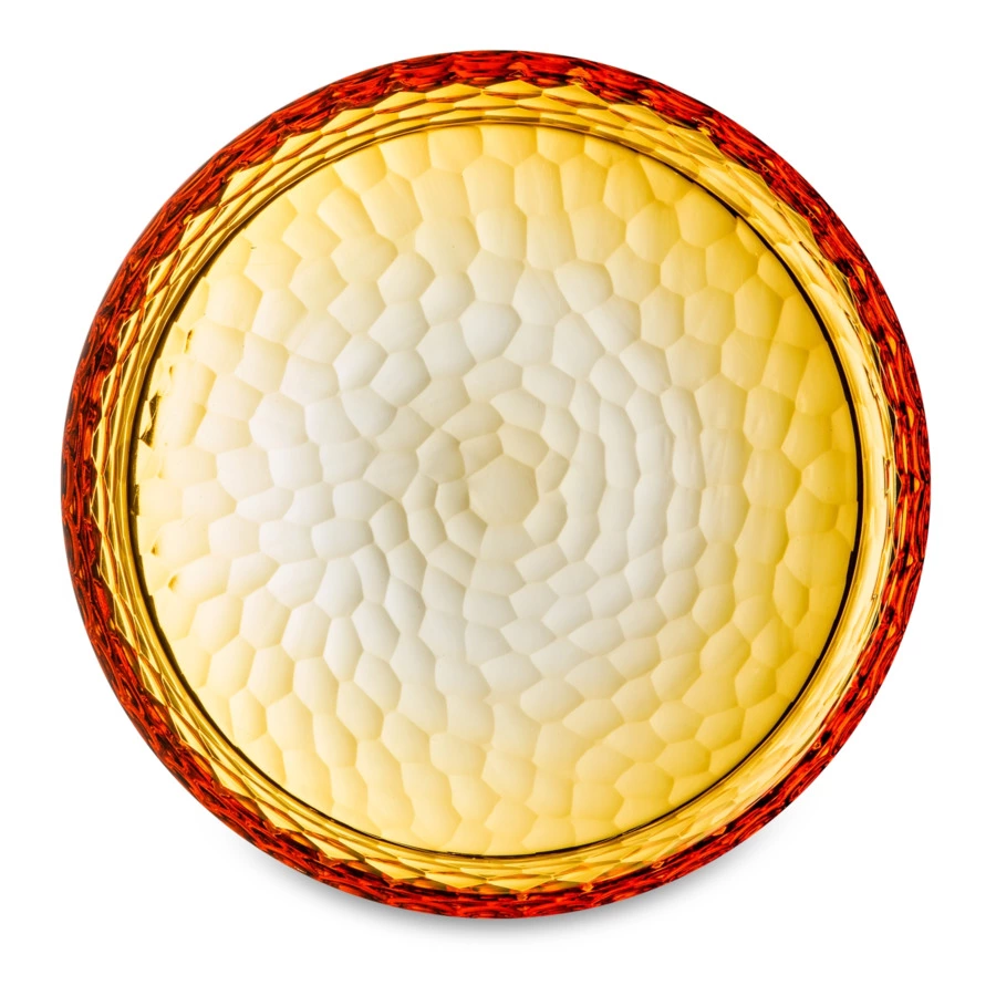 Поднос ГХЗ Царский 32,5 см, хрусталь, янтарный