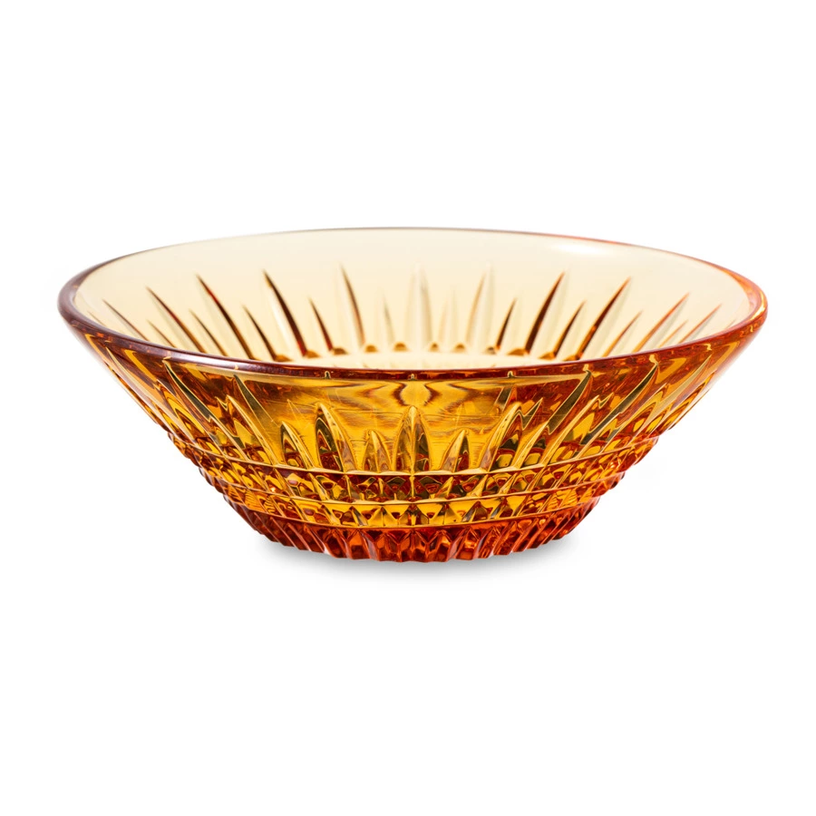 Ваза для варенья ГХЗ Кармен Медовый спас 13,6 см, хрусталь, янтарная