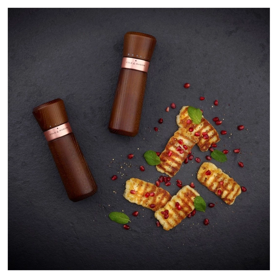 Набор мельниц для соли и перца Cole & Mason Lyndhurst Chestnut & Rose Gold 18,5 см, 2 шт