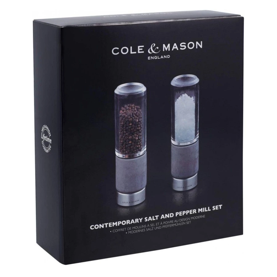 Набор мельниц для соли и перца Cole & Mason Regent Concrete 18 см, 2 шт, акрил