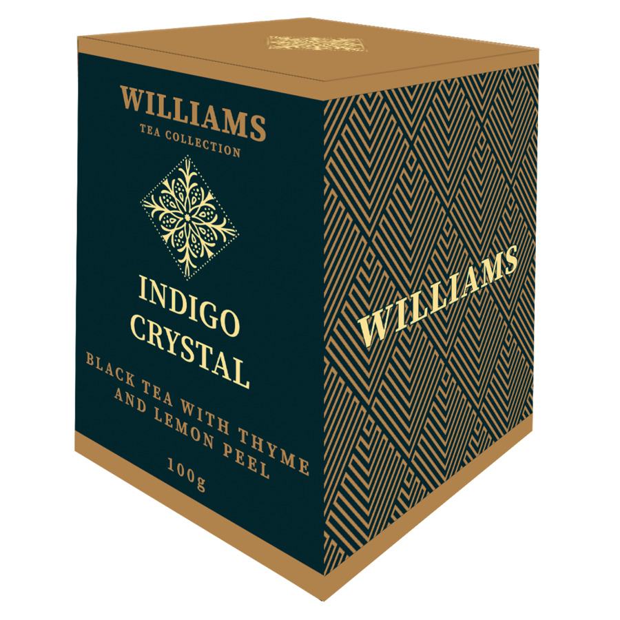 Чай черный цейлонский Williams Indigo Crystal с чабрецом и цедрой лимона, 100 г набор чая подарочный волшебная коллекция ассорти 4 вкуса