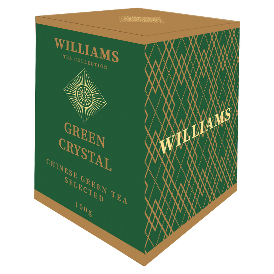 Чай зеленый цейлонский WILLIAMS Зеленый Кристалл 100гр. подарочный набор ассорти элитного чая
