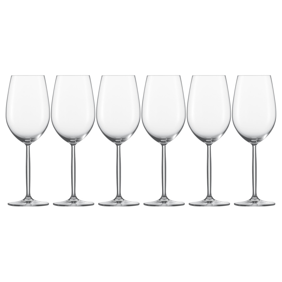 набор бокалов для белового вина zwiesel glas fortissimo 420 мл 6 шт Набор бокалов для красного вина Zwiesel Glas Дива Бордо 591 мл, 6 шт