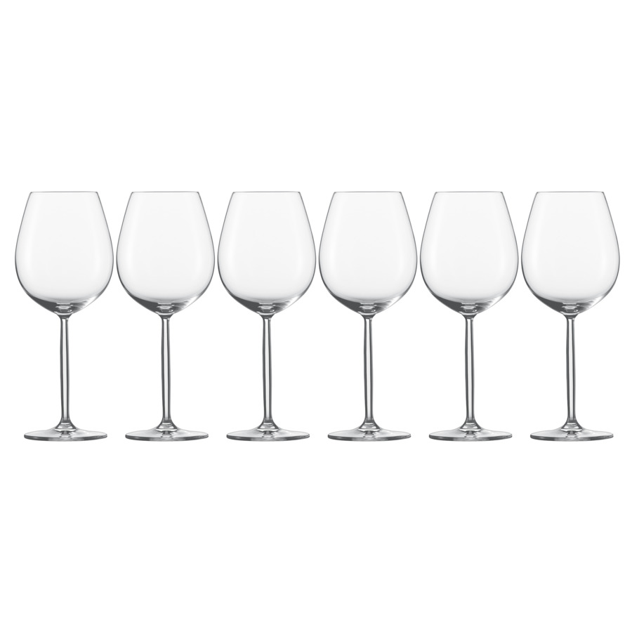 набор бокалов для вина zwiesel glas вкус на 6 персон 18 предметов п к Набор бокалов для красного вина Zwiesel Glas Дива 613 мл, 6 шт