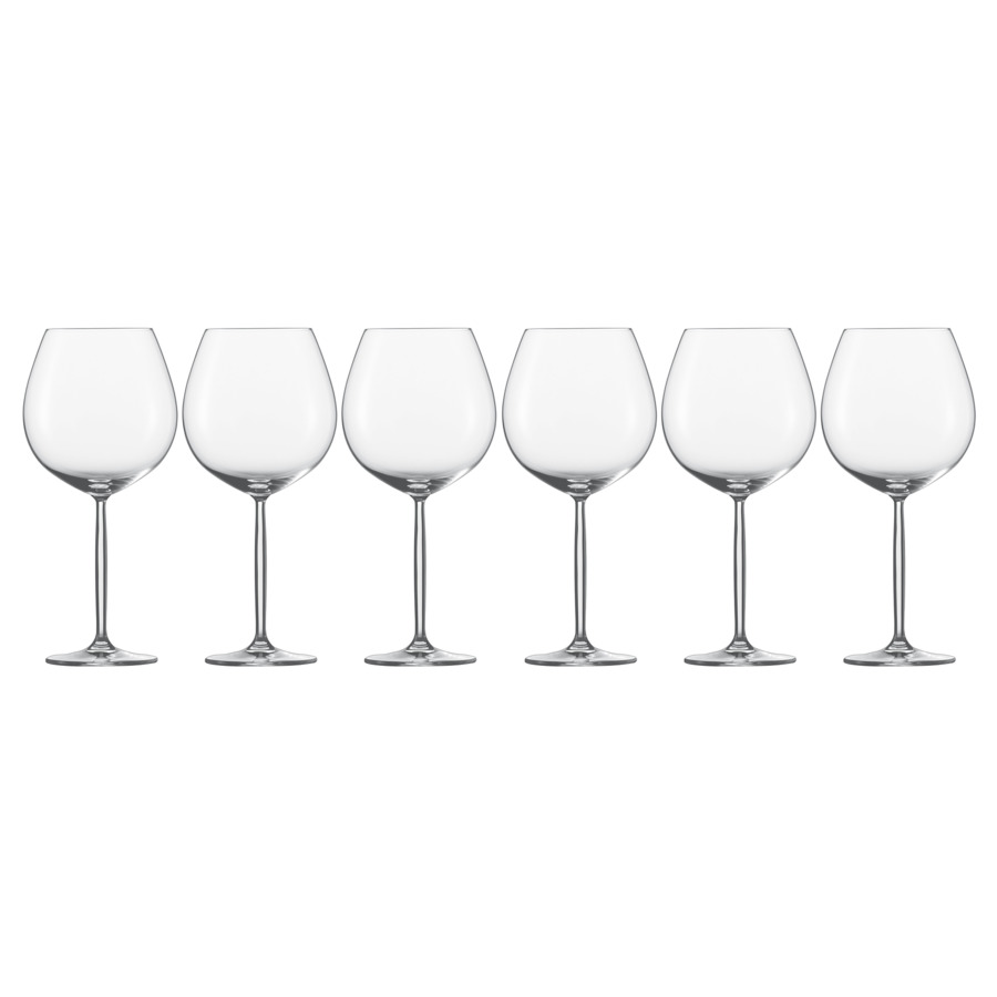 набор бокалов для белового вина zwiesel glas fortissimo 420 мл 6 шт Набор бокалов для красного вина Zwiesel Glas Дива Бургундия 839 мл, 6 шт