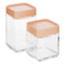 Набор контейнеров для сыпучих продуктов Glasslock 500 и 700 мл, 2шт, абрикосовая крышка