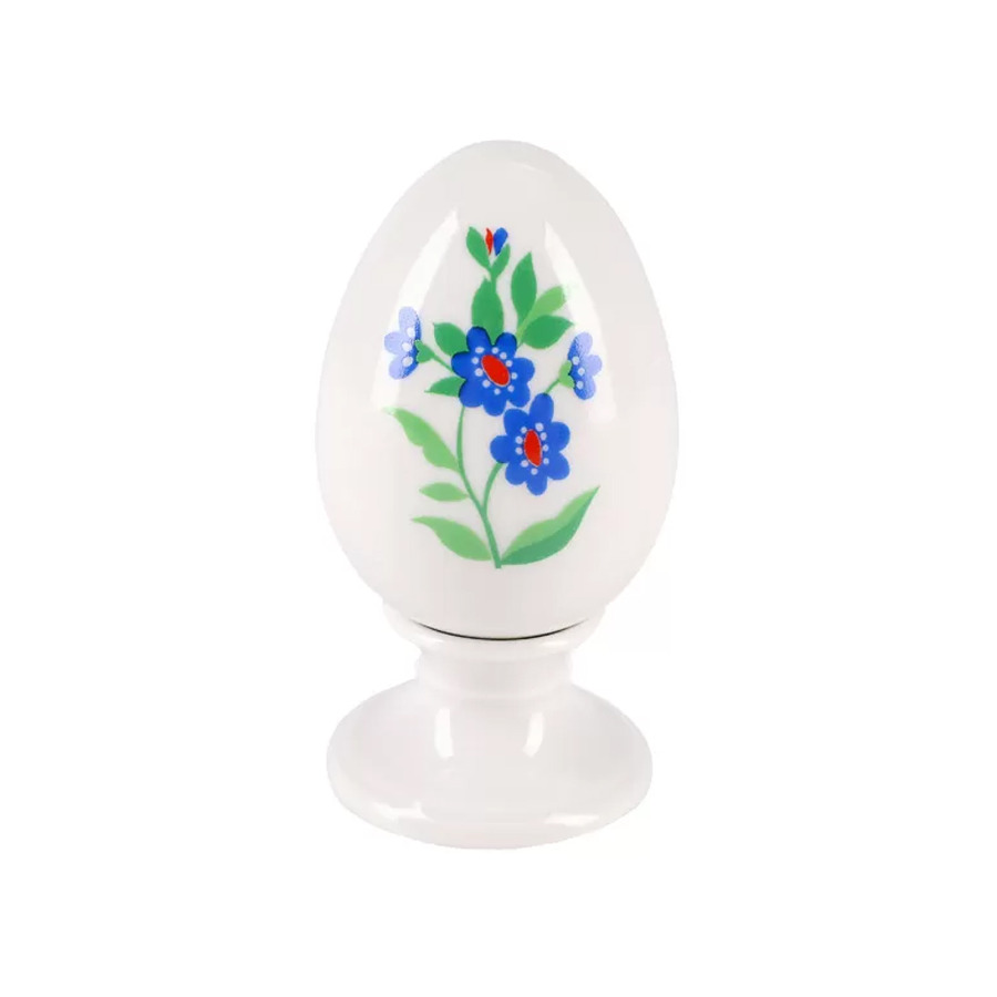 Яйцо пасхальное на подставке ИФЗ Нева Первоцветы 8,2 см, фарфор