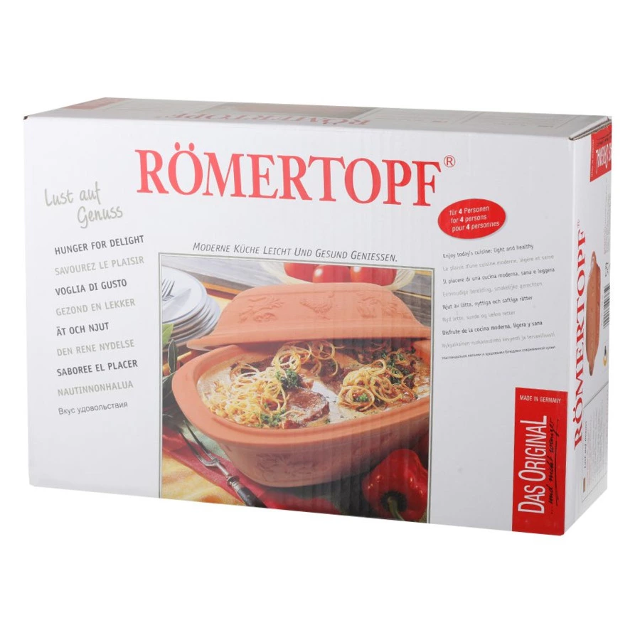 Блюдо для запекания с крышкой овальное ROEMERTOPF "Rustico"  41х28см (на 2,5кг мяса)