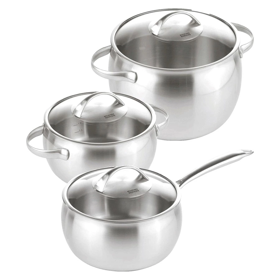Набор кухонной посуды KUHN RIKON DAILY 3 предмета, сталь нержавеющая