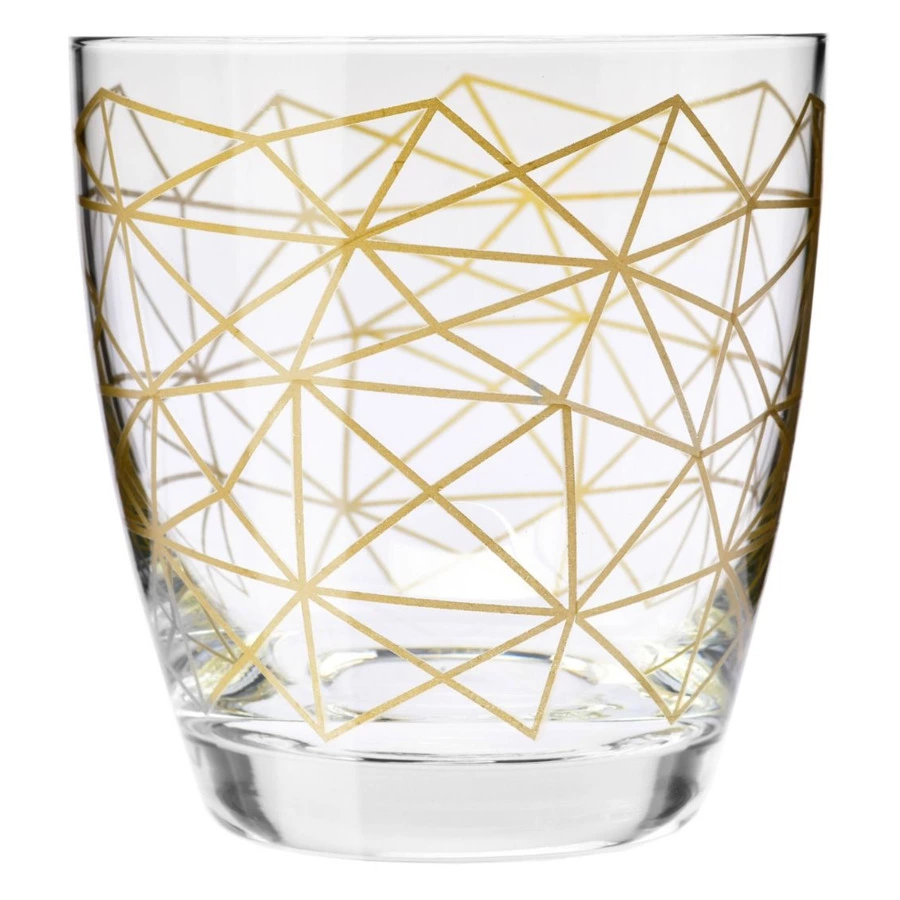 Набор бокалов для воды Krosno Золотая нить 370 мл, 2 шт