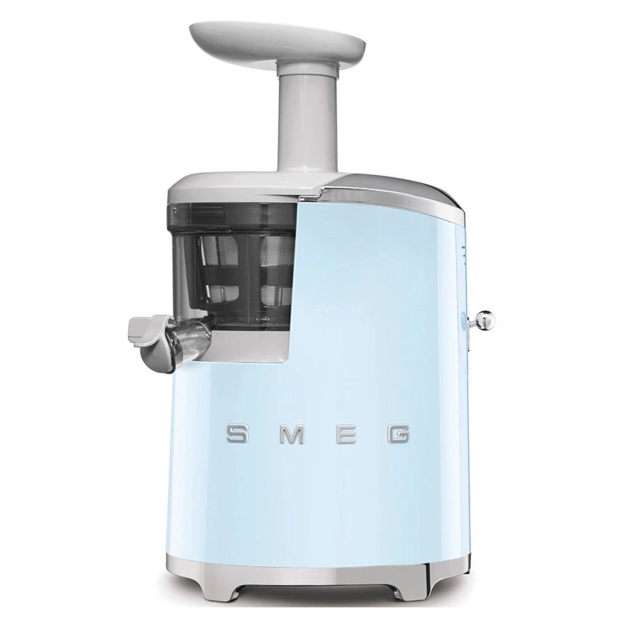 Соковыжималка шнековая SMEG SJF01PBEU, 43 об/мин, корпус пластик, пастельная голубая