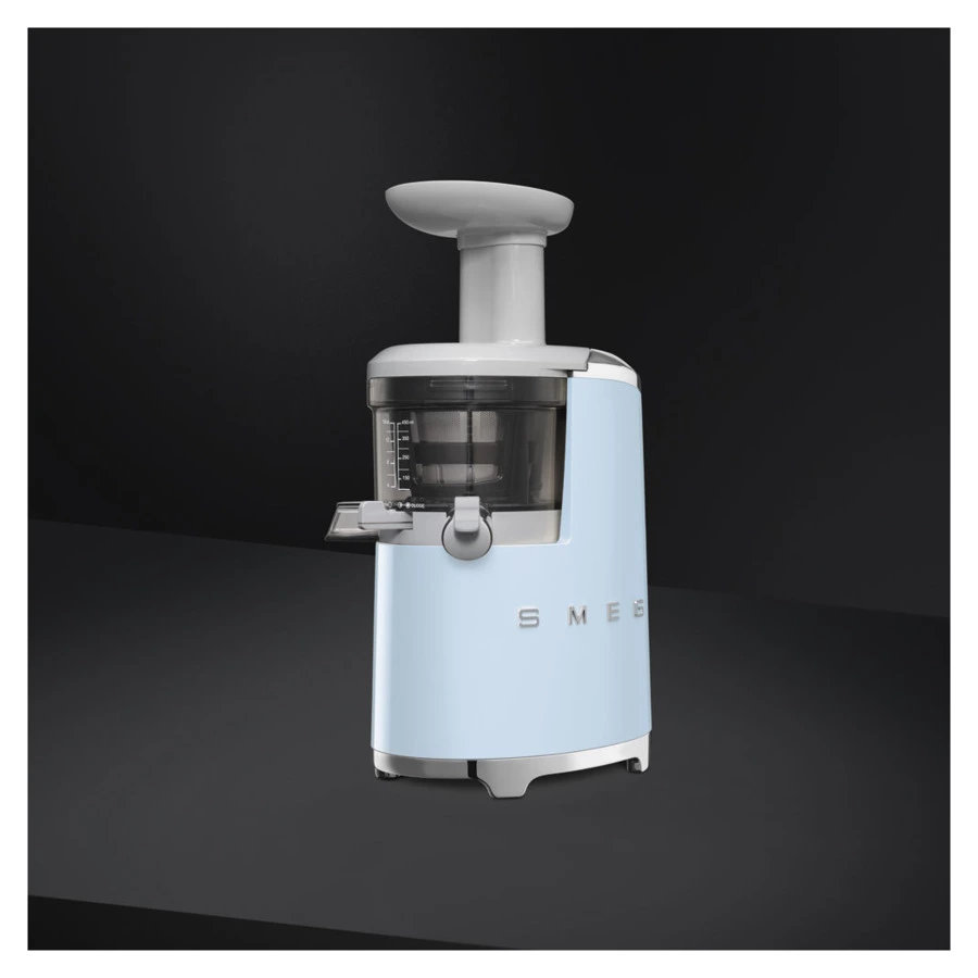 Соковыжималка шнековая SMEG SJF01PBEU, 43 об/мин, корпус пластик, пастельная голубая