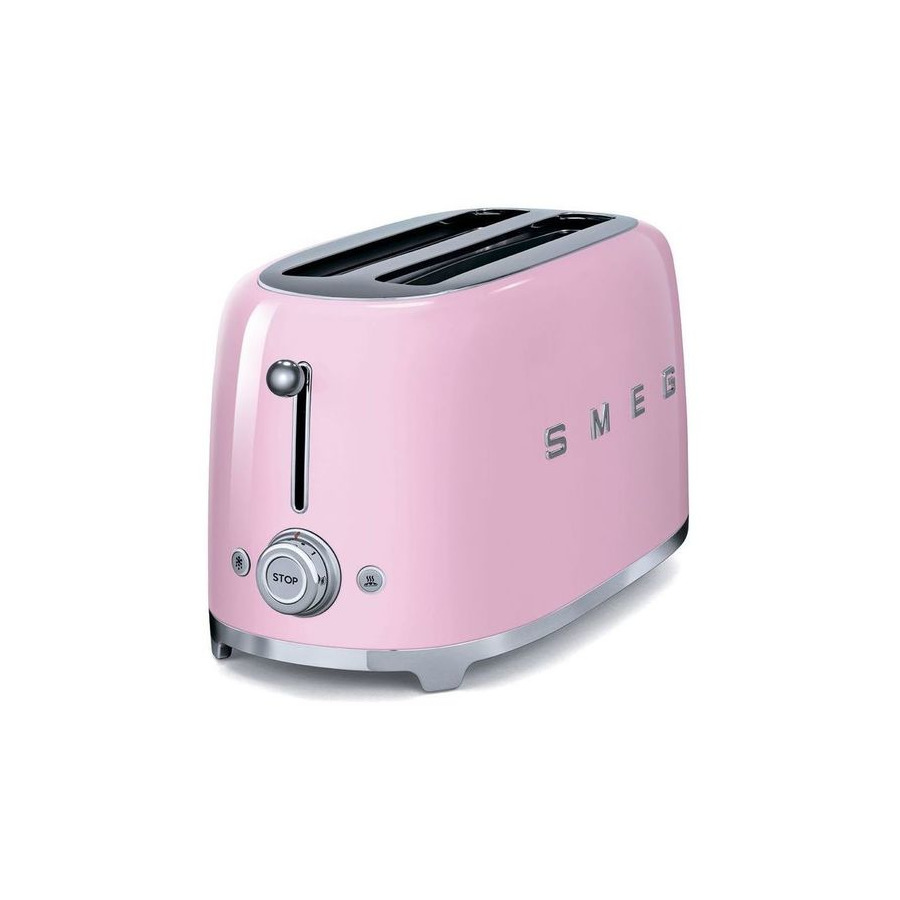 Тостер на 4 ломтика SMEG TSF02PKEU, 1500 Вт, розовый