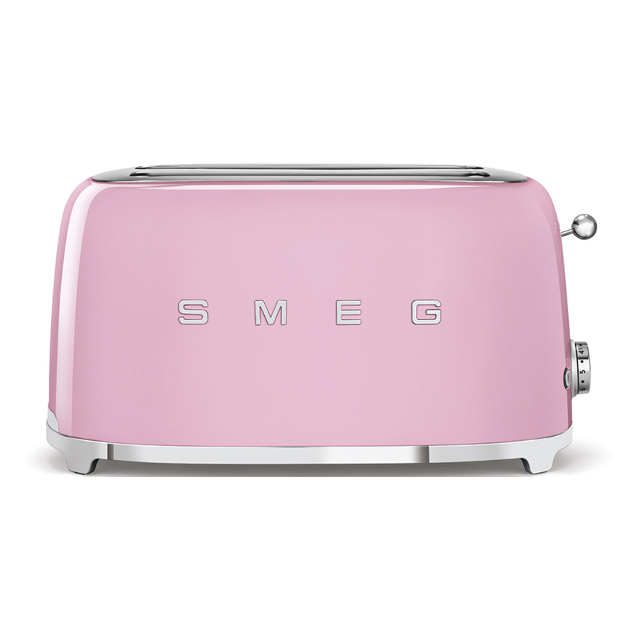 Тостер на 4 ломтика SMEG TSF02PKEU, 1500 Вт, розовый