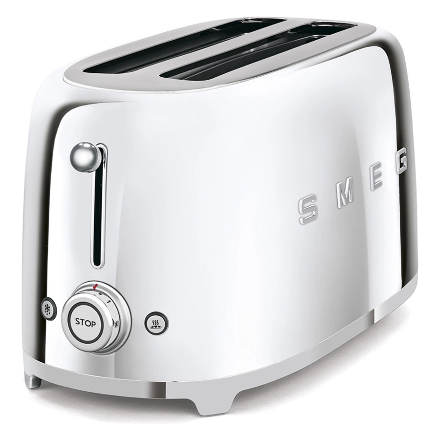 Тостер на 4 ломтика SMEG TSF02SSEU, 1500 Вт, хром