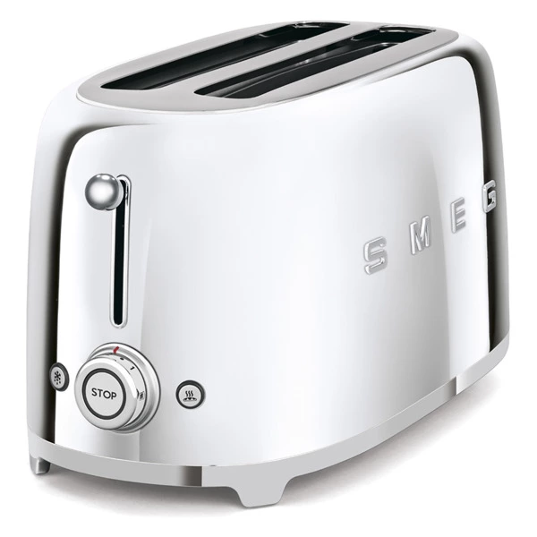 Тостер на 4 ломтика SMEG TSF02SSEU, 1500 Вт, хром