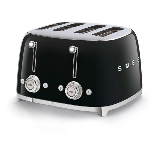 Тостер на 4 ломтика SMEG TSF03BLEU, 2100 Вт, черный
