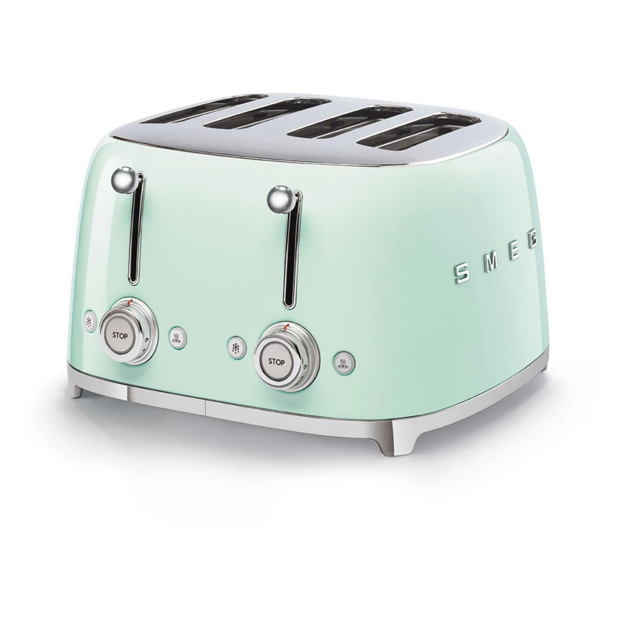 Тостер на 4 ломтика SMEG TSF03PGEU, 2100 Вт, пастельный зеленый