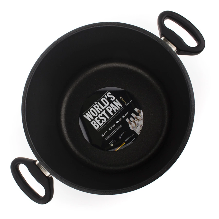 Кастрюля с двумя ручками антипригарная АМТ 26х14 см, 6,5 л, алюминий