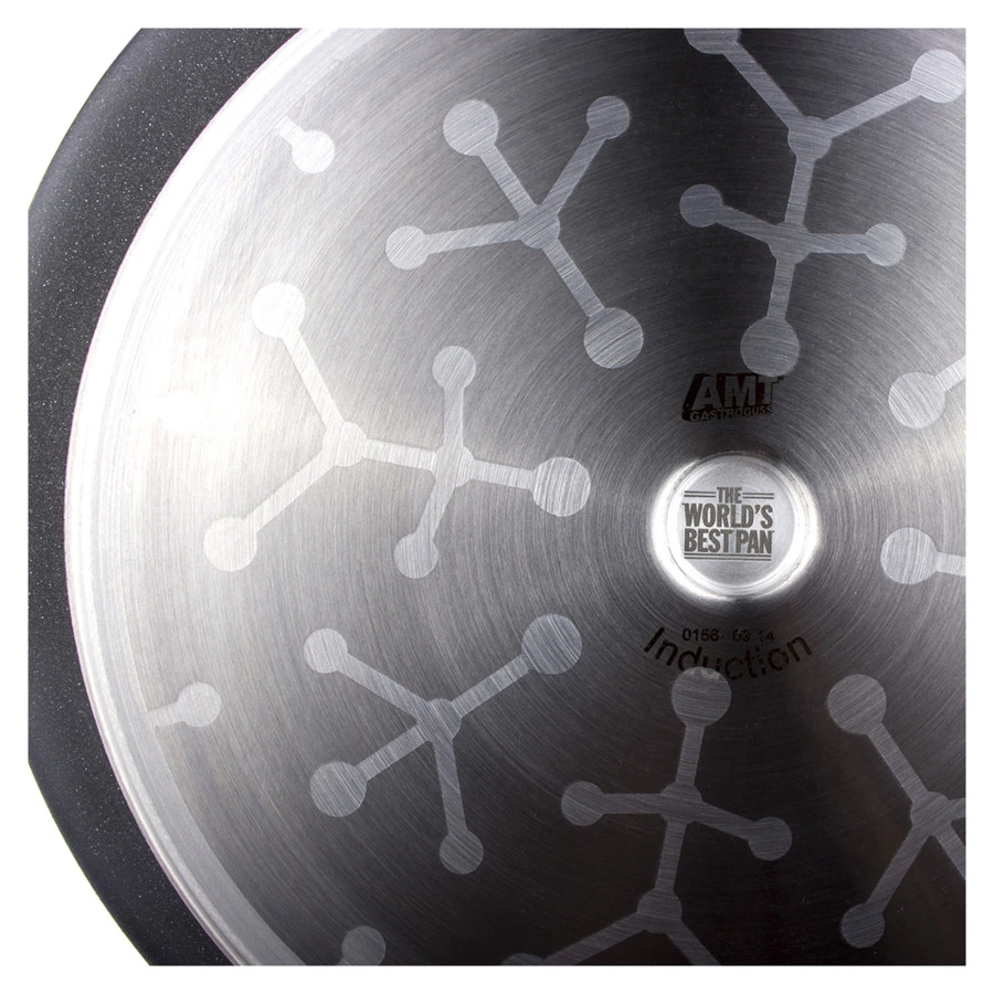 Сковорода Вок антипригарная для индукции со съемной ручкой АМТ 26х11 см, алюминий