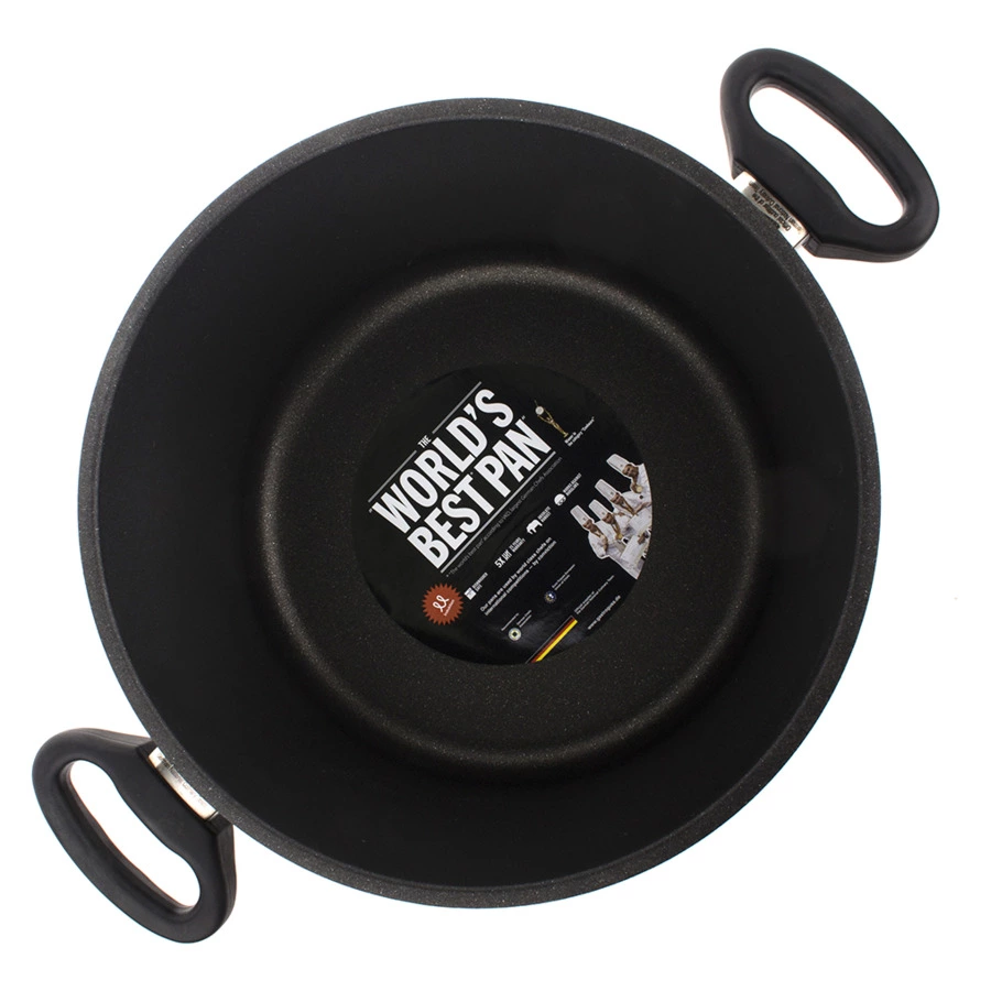 Кастрюля для индукции антипригарная АМТ 26х15 см 6,5 л, алюминий