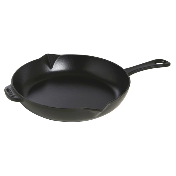 Сковорода с чугунной ручкой Staub 26см, чугун, черная, для индукции, духовки, п/к