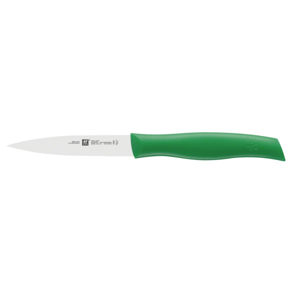 Нож для чистки овощей Zwilling Twin Grip 10 см, сталь нержавеющая, зеленый