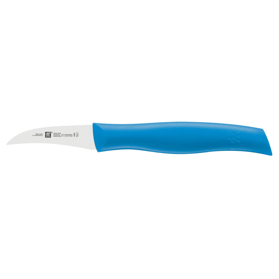 цена Нож 60 мм, для чистки овощей, голубой, TWIN Grip