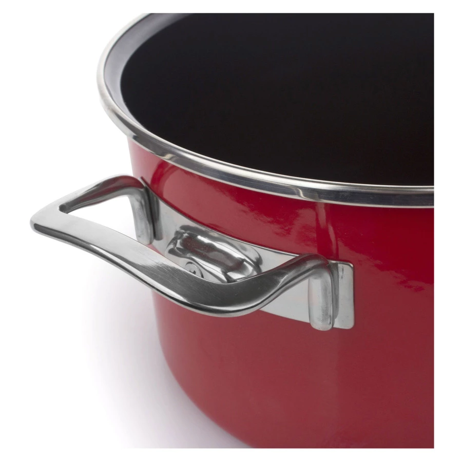 Кастрюля высокая эмалированная KOCHSTAR 6,1л 24см (красный)