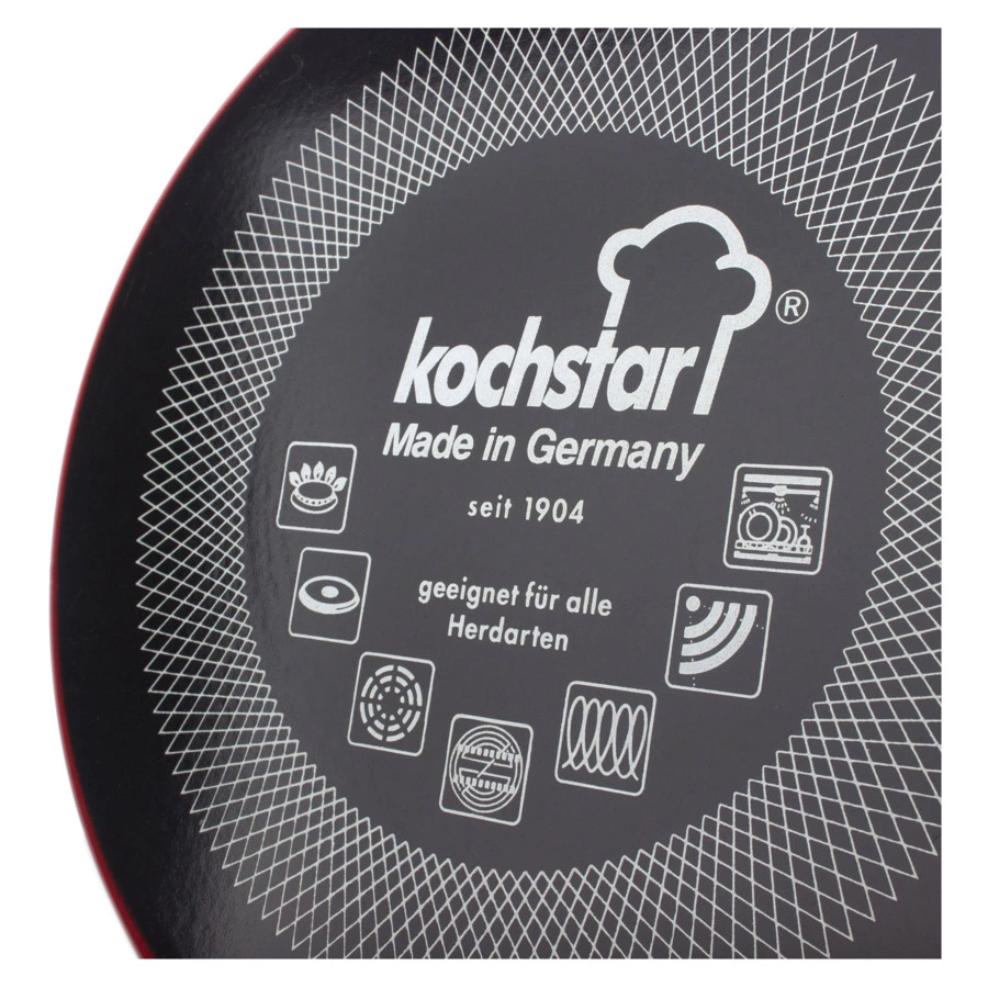 Кастрюля высокая эмалированная KOCHSTAR 6,1л 24см (красный)